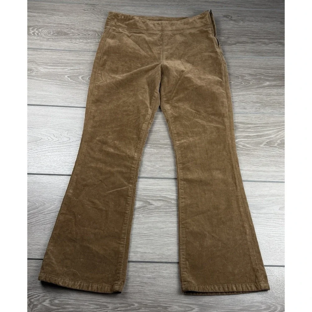 Free People Women's Corduroy‎ Pull On Flare Bottom Pants Brown Size Small